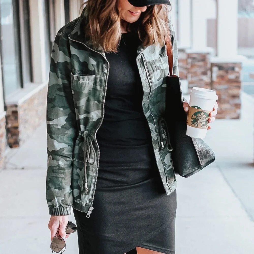 Camouflage Military Cotton Anorak Jacket olive green_2